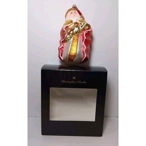 Vintage Christopher Radko Santa Christmas Ornament Handblown Glass